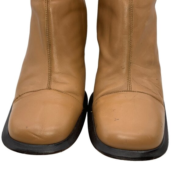 Stephane Kelian Heel Boots Women’s Sz 7 Side Zip Mid Calf Cap Toe Camel. #3 - Picture 6 of 12